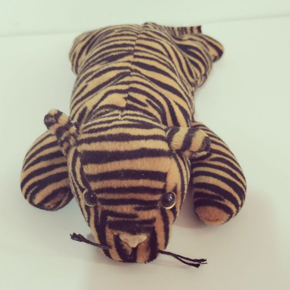 Ty Beanie Babies Dark Version Stripes The Tiger 1st Generation with TyTags. - Picture 5 of 9